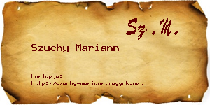 Szuchy Mariann névjegykártya